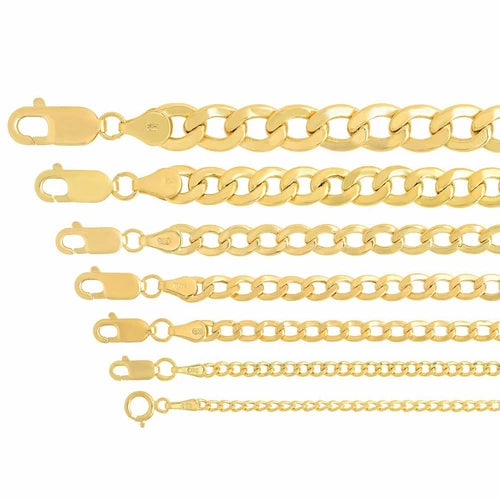14K Gold Curb Cuban Chain