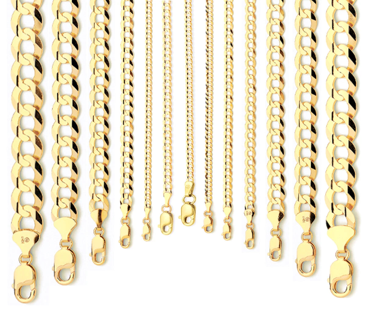 14K Solid Curb Chain
